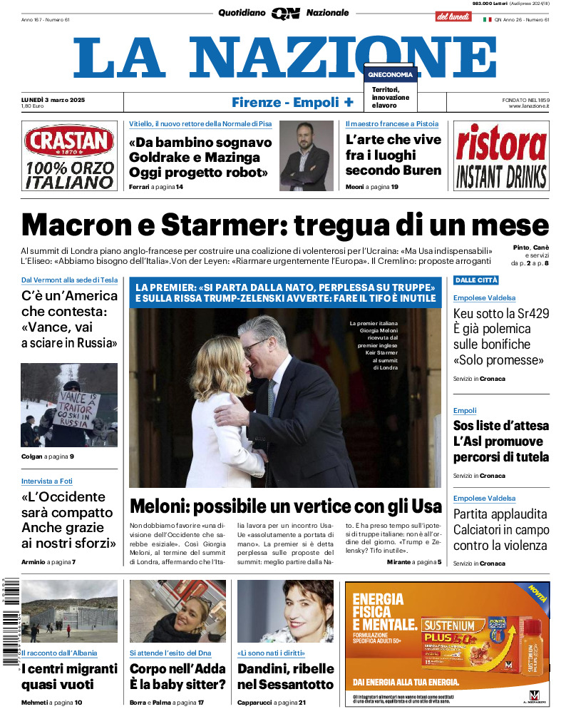 Prima-pagina-la nazione-edizione-di-oggi-20250303